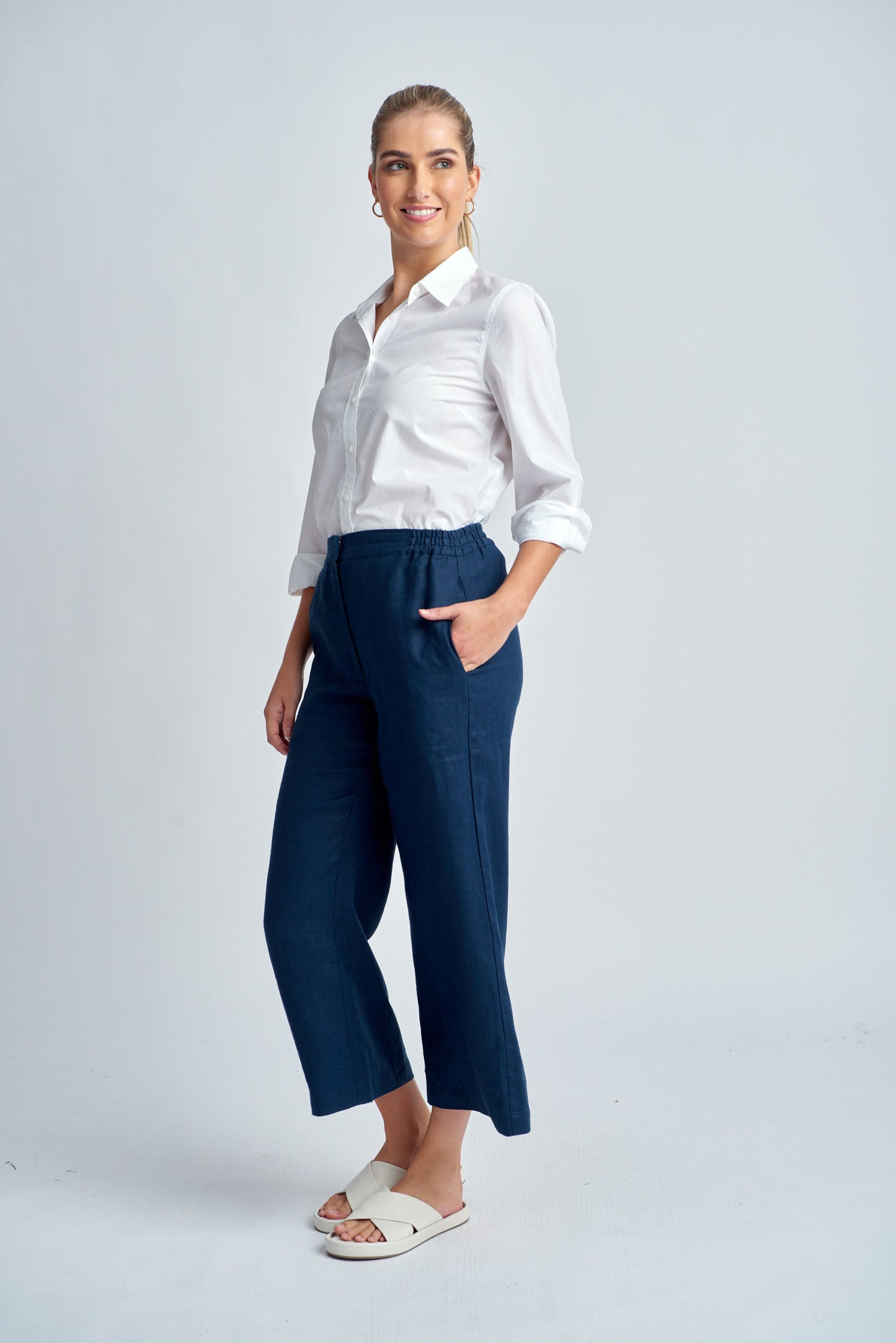 Crop Linen Pant