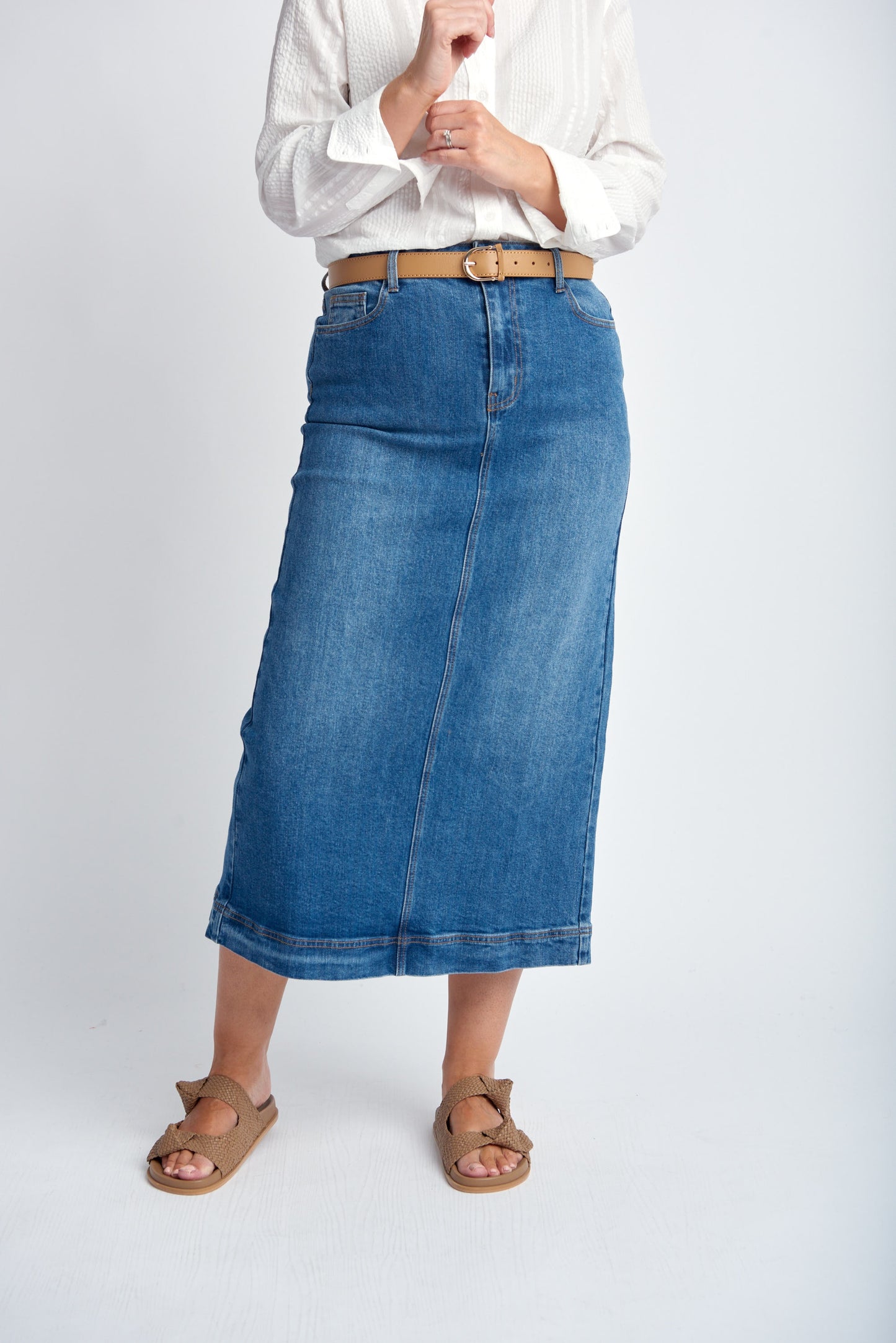 Denim Maxi Skirt