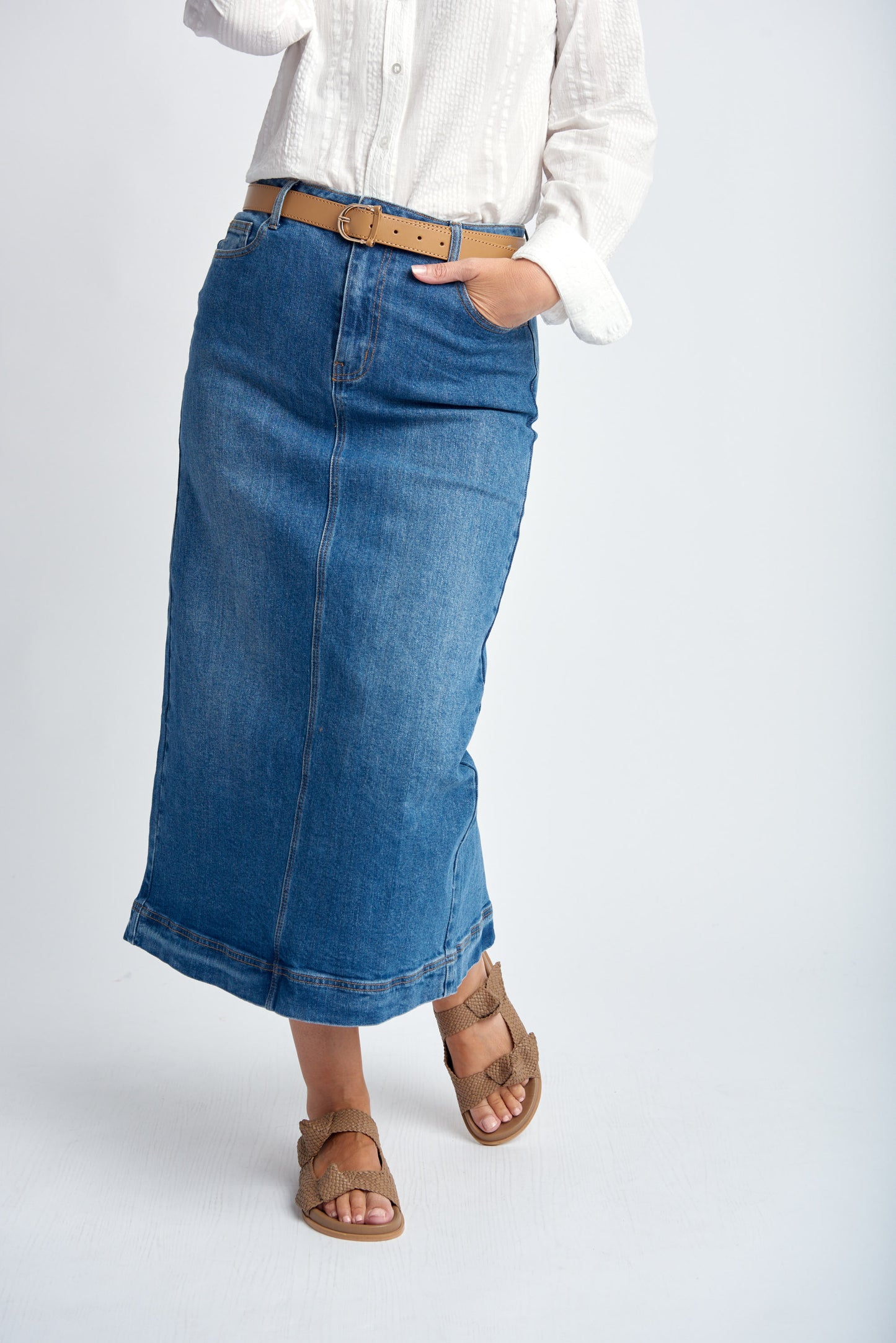 Denim Maxi Skirt