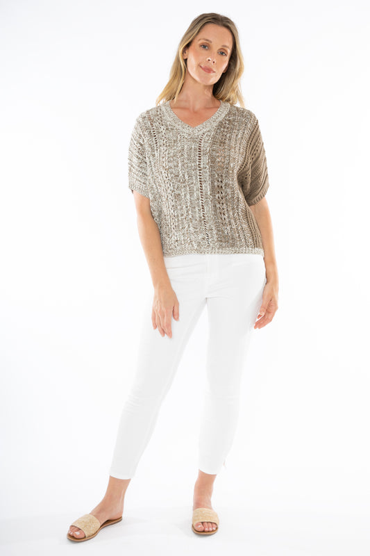 V Neck Ombre Knit