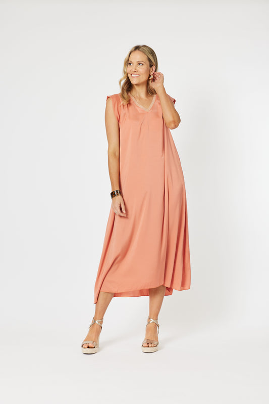 Traveller Luxe V Neck  Dress