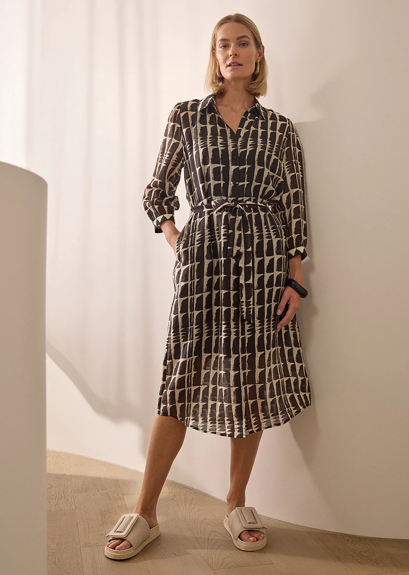 Ikat Shirt Dress