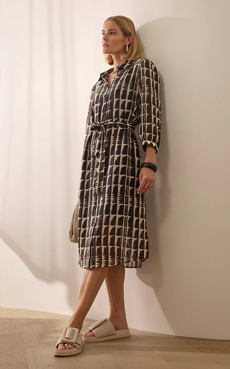 Ikat Shirt Dress