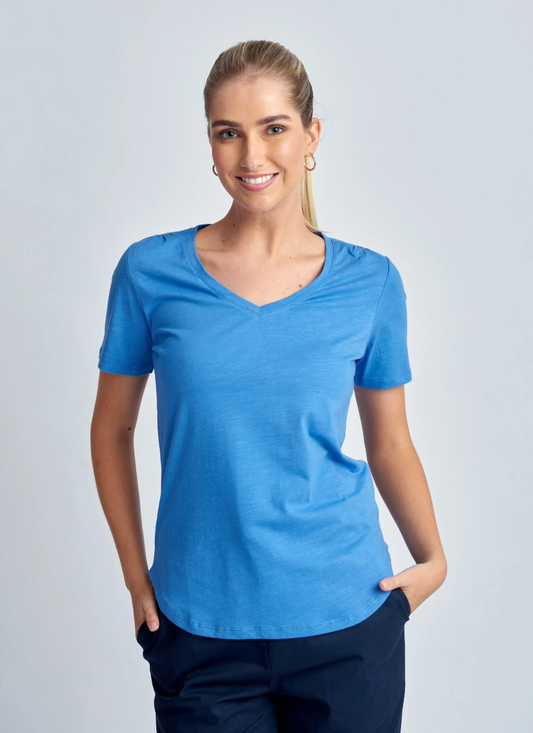 Cotton V Neck Tee